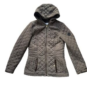 Laundry Shelli Segal Brown Quilted Jacket‎ Medium Preppy